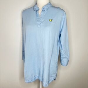 Magnolia Lane Collection Masters Cotton Chambray 3/4 Sleeve Shirt Top M